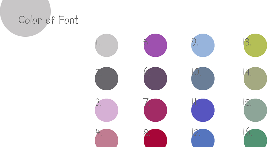 COLOR OF  FONT